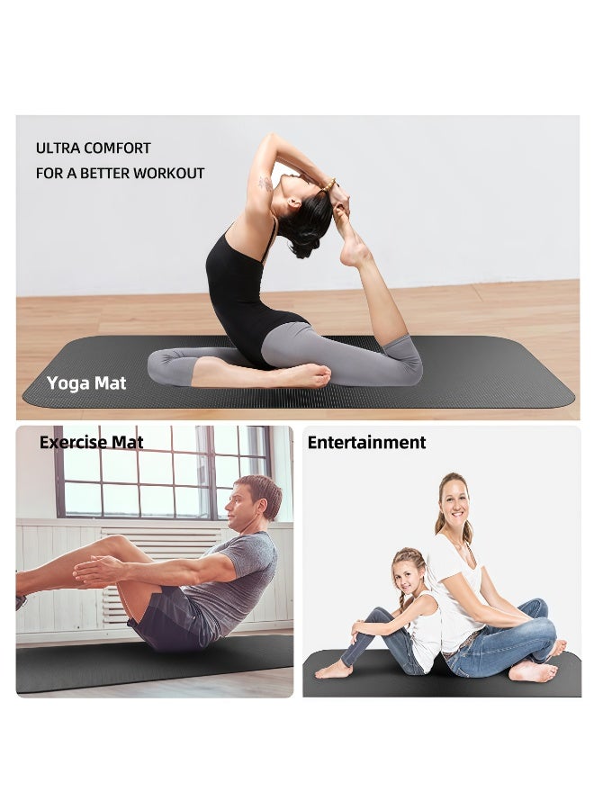 CHIYLE Foldable Exercise Equipment Mat, 190 x 85cm Thick, Non-Slip Treadmill, Weight Bench & Walking Pad Mat for Carpet & Hardwood Floors, Shock Absorbing Floor Protector for Home Gym - Image 3